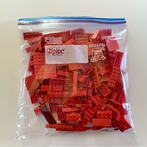 11 oz Red Lego Building Blocks
